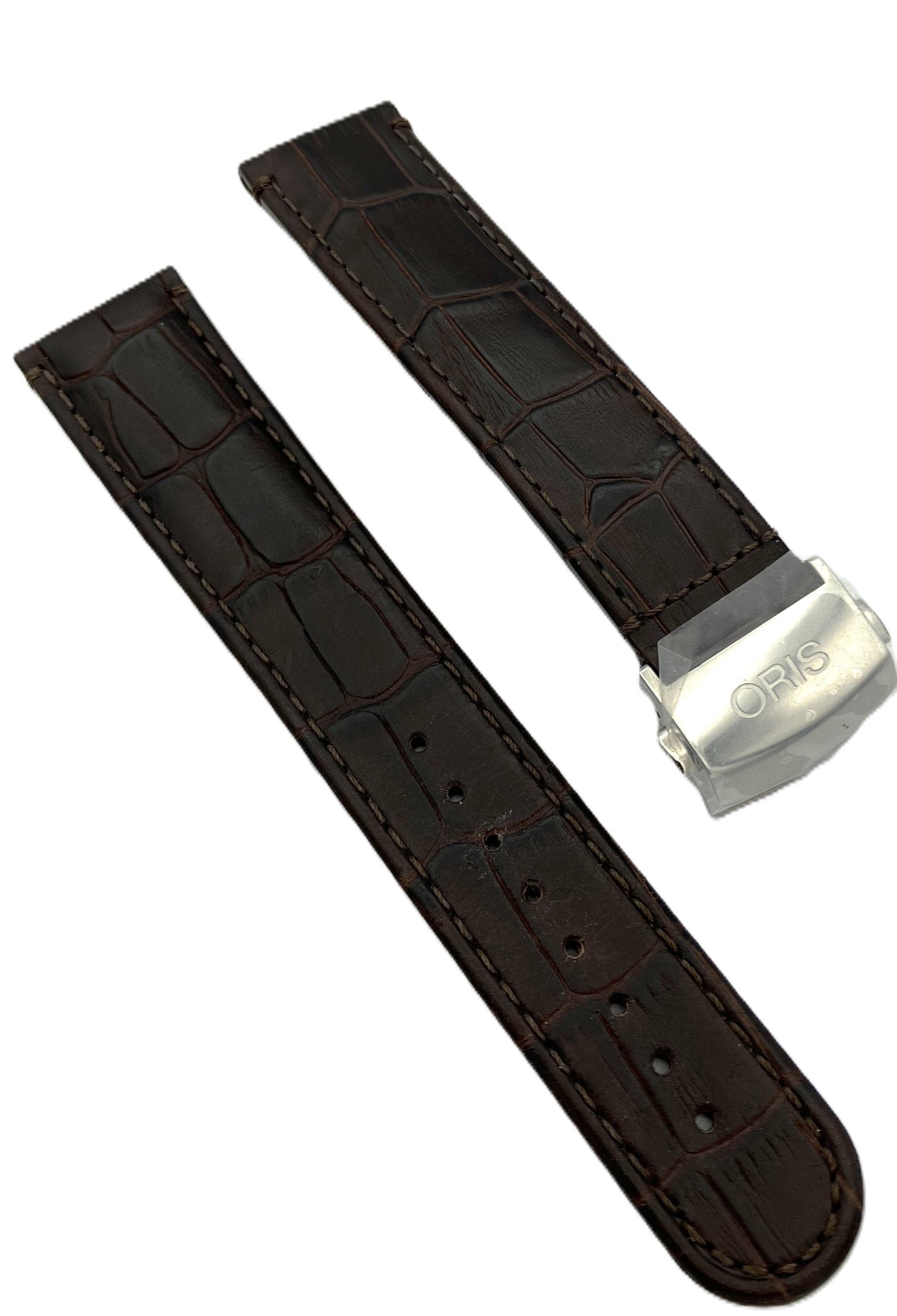 Oris Big Crown leather strap brown 20mm with clasp 07 5 20 77FC