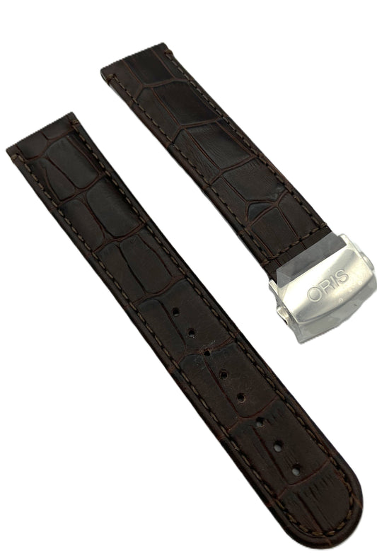Oris Big Crown leather strap brown 20mm with clasp 07 5 20 77FC