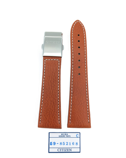 Citizen AS4020-44X Leather strap brown with clasp 23mm 59-S52168
