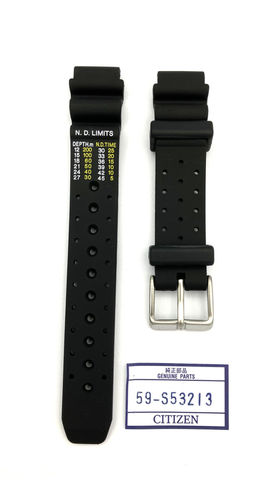 Citizen EP6050-17E rubber strap black 15mm 59-S53213