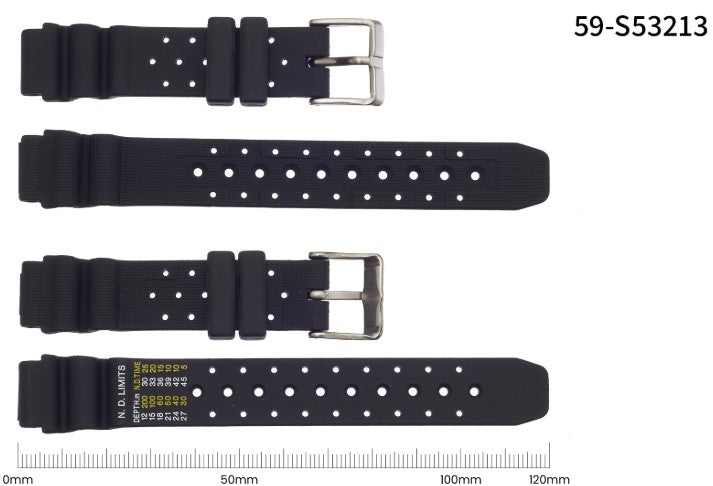 Citizen EP6050-17E rubber strap black 15mm 59-S53213