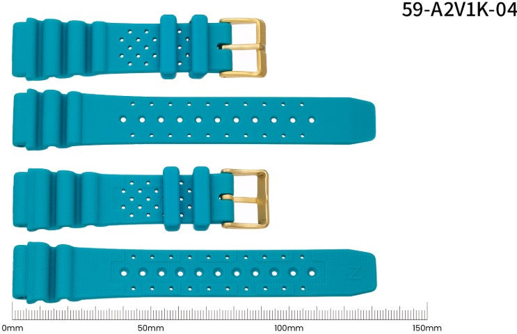 Citizen BN0162-02X rubber strap turquoise 20mm 59-A2V1K-04