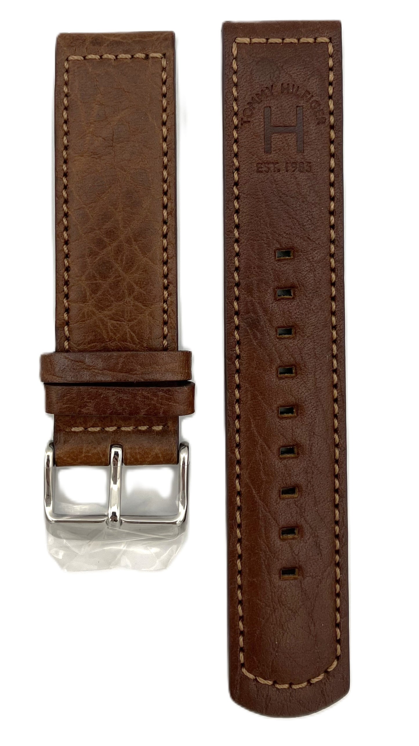 Leather strap brown 22mm 1790892