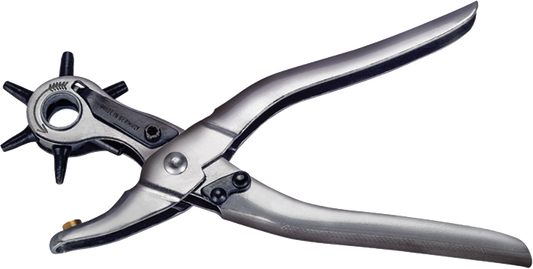 Revolving pliers for leather
