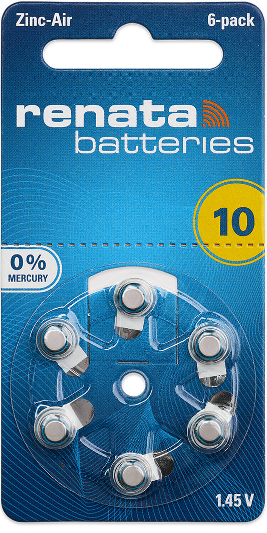 Renata 10 hearing aid battery
