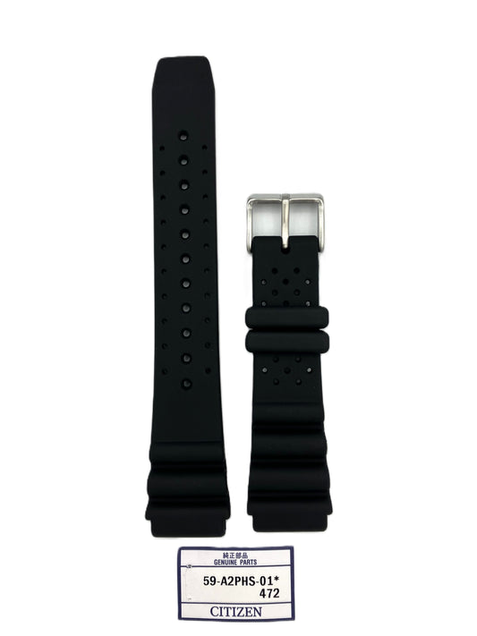 Citizen sukeltajankellon kumiranneke musta 20mm 59-A2PHS-01