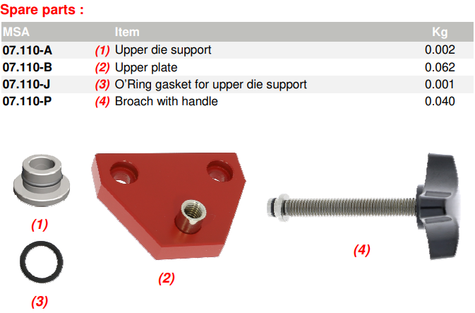 Press for closing cases with snap-on back Horotec