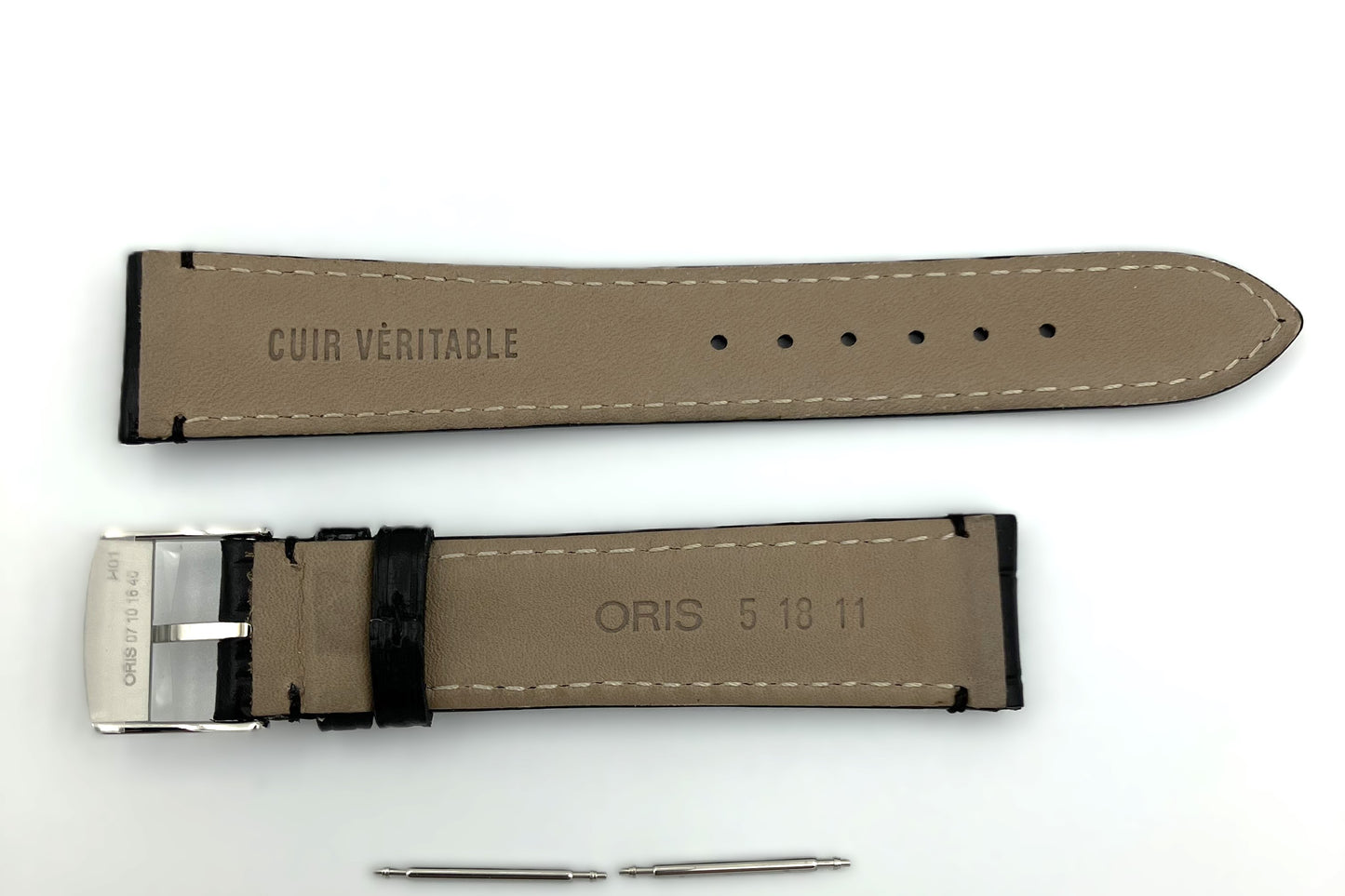 Oris 7578 nahkaranneke musta 18mm 07 5 18 11