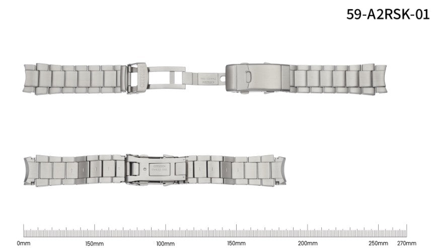 Citizen BN0165-55L, BN0167-50H teräsranneke 20mm 59-A2RSK-01 (59-S06105)