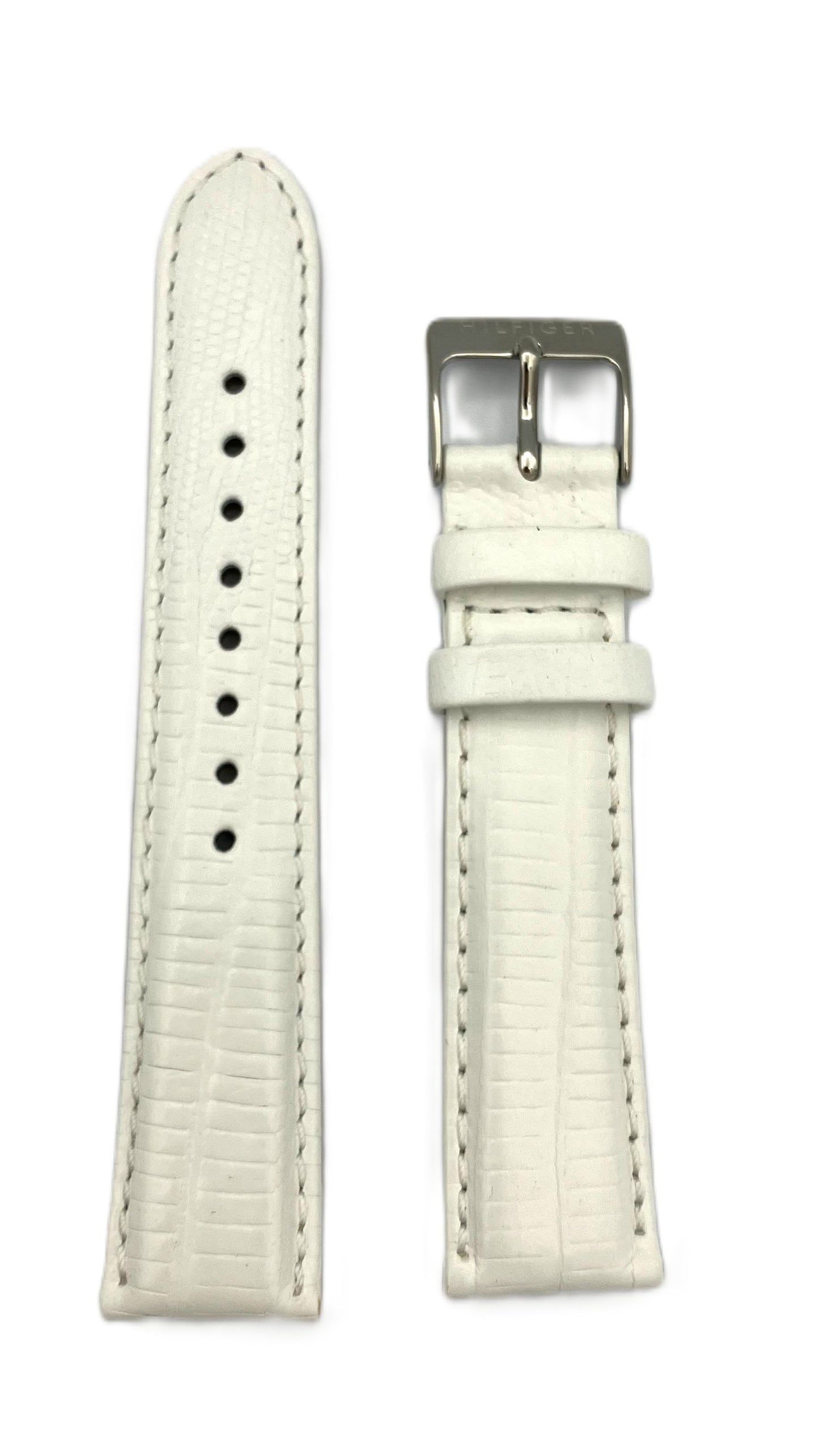 Leather strap white 18mm 1781232