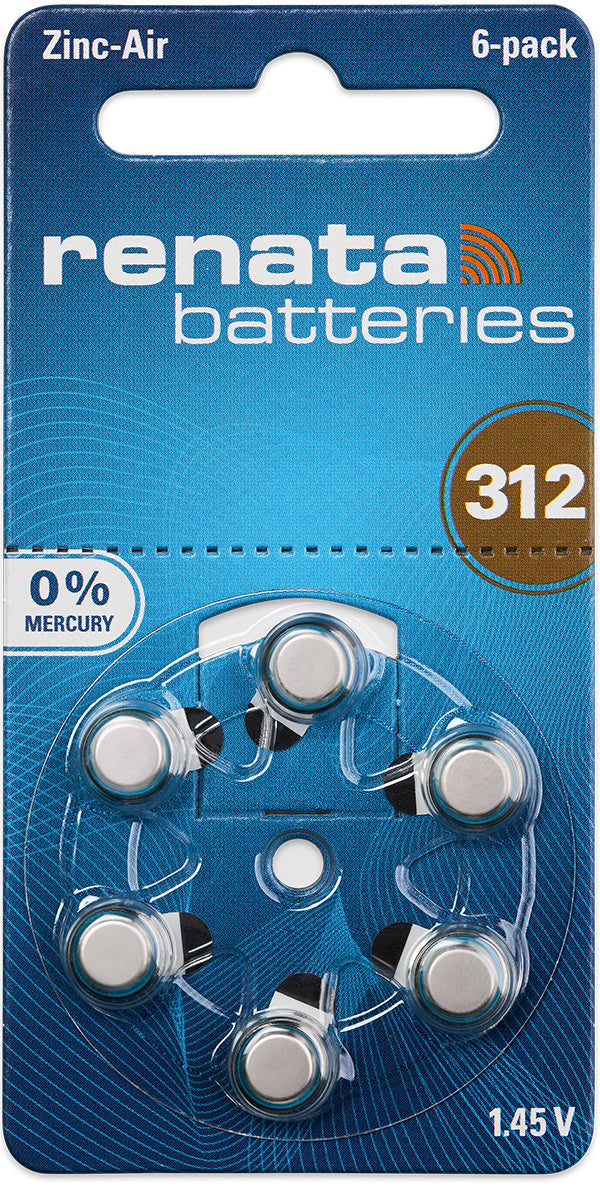 Renata 312 hearing aid battery