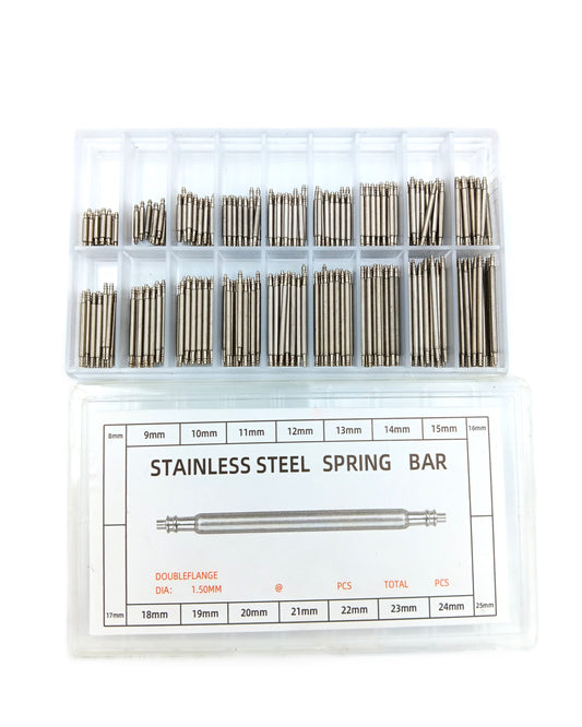 Spring bar assortment 360 pcs, 8mm-25mm x 1.5mm